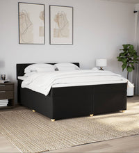 Boxspringbett mit Matratze Schwarz 200x200 cm Stoff