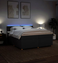 Boxspringbett mit Matratze Schwarz 200x200 cm Stoff