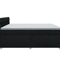 Boxspringbett mit Matratze Schwarz 200x200 cm Stoff