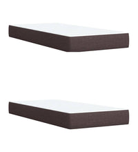 Boxspringbett mit Matratze Dunkelbraun 200x200 cm Stoff