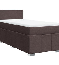 Boxspringbett mit Matratze Dunkelbraun 80x200 cm Stoff