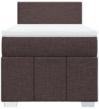 Boxspringbett mit Matratze Dunkelbraun 80x200 cm Stoff