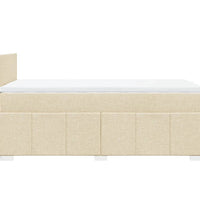 Boxspringbett mit Matratze Creme 80x200 cm Stoff