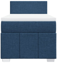 Boxspringbett mit Matratze Blau 80x200 cm Stoff