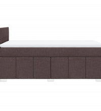 Boxspringbett mit Matratze Dunkelbraun 80x200 cm Stoff