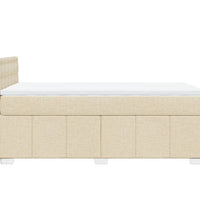 Boxspringbett mit Matratze Creme 80x200 cm Stoff