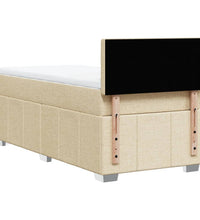 Boxspringbett mit Matratze Creme 80x200 cm Stoff