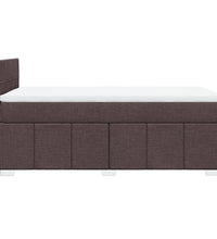 Boxspringbett mit Matratze Dunkelbraun 90x190 cm Stoff
