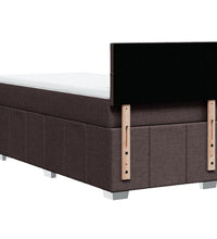 Boxspringbett mit Matratze Dunkelbraun 90x190 cm Stoff