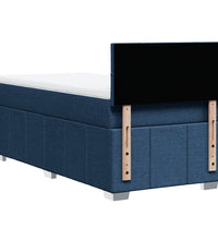 Boxspringbett mit Matratze Blau 90x190 cm Stoff