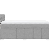 Boxspringbett mit Matratze Hellgrau 90x190 cm Stoff