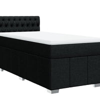 Boxspringbett mit Matratze Schwarz 90x190 cm Stoff