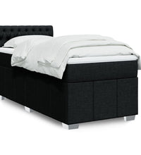Boxspringbett mit Matratze Schwarz 90x190 cm Stoff
