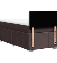 Boxspringbett mit Matratze Dunkelbraun 90x190 cm Stoff
