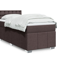 Boxspringbett mit Matratze Dunkelbraun 90x190 cm Stoff