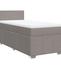 Boxspringbett mit Matratze Taupe 90x200 cm Stoff