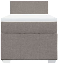 Boxspringbett mit Matratze Taupe 90x200 cm Stoff