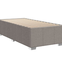 Boxspringbett mit Matratze Taupe 90x200 cm Stoff