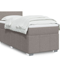 Boxspringbett mit Matratze Taupe 90x200 cm Stoff