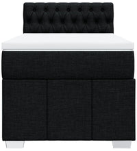 Boxspringbett mit Matratze Schwarz 90x200 cm Stoff