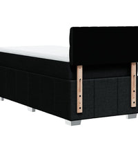 Boxspringbett mit Matratze Schwarz 90x200 cm Stoff