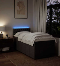 Boxspringbett mit Matratze Dunkelbraun 90x200 cm Stoff