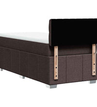 Boxspringbett mit Matratze Dunkelbraun 90x200 cm Stoff