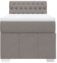 Boxspringbett mit Matratze Taupe 90x200 cm Stoff