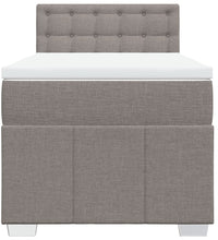 Boxspringbett mit Matratze Taupe 90x200 cm Stoff