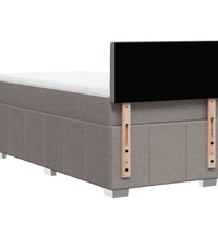Boxspringbett mit Matratze Taupe 90x200 cm Stoff
