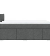Boxspringbett mit Matratze Dunkelgrau 100x200 cm Stoff
