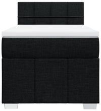Boxspringbett mit Matratze Schwarz 100x200 cm Stoff