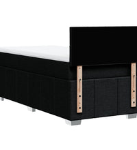 Boxspringbett mit Matratze Schwarz 100x200 cm Stoff