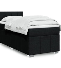 Boxspringbett mit Matratze Schwarz 100x200 cm Stoff