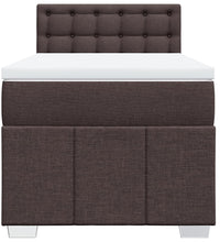 Boxspringbett mit Matratze Dunkelbraun 100x200 cm Stoff