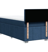 Boxspringbett mit Matratze Blau 100x200 cm Stoff