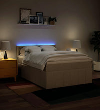 Boxspringbett mit Matratze Creme 140x200 cm Stoff