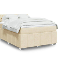 Boxspringbett mit Matratze Creme 140x200 cm Stoff