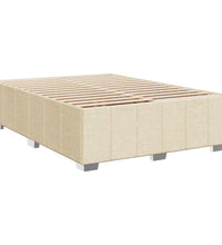 Boxspringbett mit Matratze Creme 160x200 cm Stoff