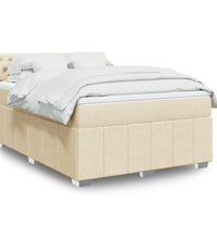 Boxspringbett mit Matratze Creme 160x200 cm Stoff