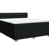 Boxspringbett mit Matratze Schwarz 200x200 cm Stoff