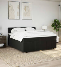 Boxspringbett mit Matratze Schwarz 200x200 cm Stoff