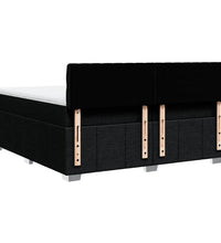 Boxspringbett mit Matratze Schwarz 200x200 cm Stoff