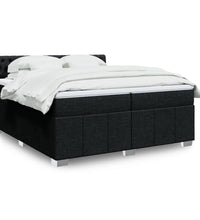 Boxspringbett mit Matratze Schwarz 200x200 cm Stoff