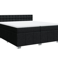 Boxspringbett mit Matratze Schwarz 200x200 cm Stoff
