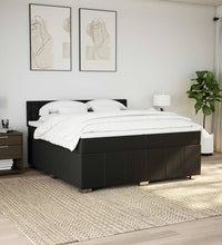 Boxspringbett mit Matratze Schwarz 200x200 cm Stoff