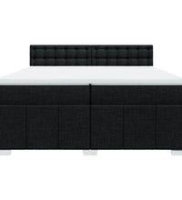 Boxspringbett mit Matratze Schwarz 200x200 cm Stoff