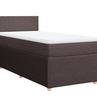 Boxspringbett mit Matratze Dunkelbraun 80x200 cm Stoff