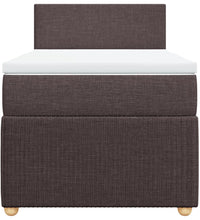 Boxspringbett mit Matratze Dunkelbraun 80x200 cm Stoff