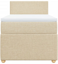Boxspringbett mit Matratze Creme 80x200 cm Stoff